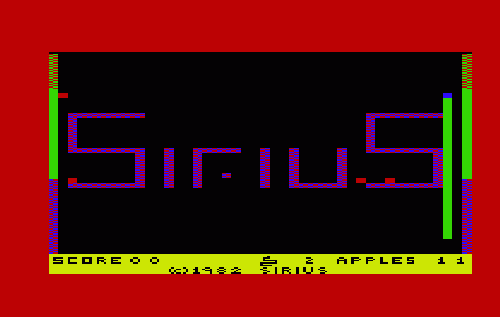 Snake Byte title screen for Vic-20